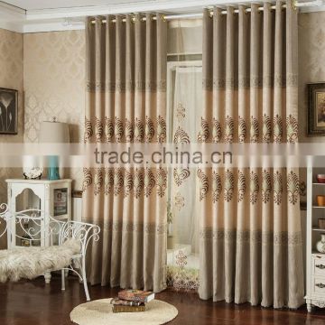 European new design embroidery linen curtains /living room curtains /bedroom finished curtains