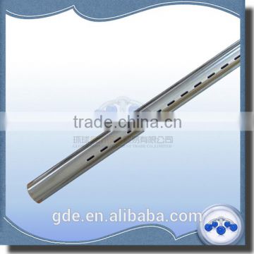 metal chrome single hole slotted channel round tube