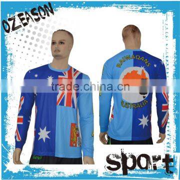 Custom long sleeve cheap full sublimation fishing shirt Anti-UV