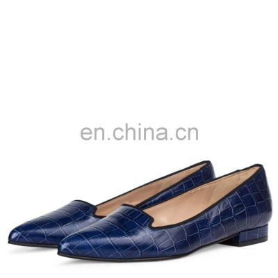 Blue Crocodile flat print design for ladies flat shoes women comfortable pumps low heel pointed toe sandals shoe