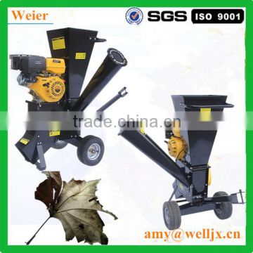 9HP mobile wood branch chipping machine