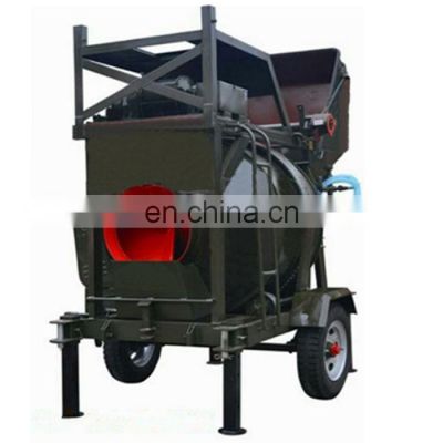 Tunnel pto driven free-fall reversing drum concrete mixer with elevator High Quality Diesel and Electric in One Concrete Mixer