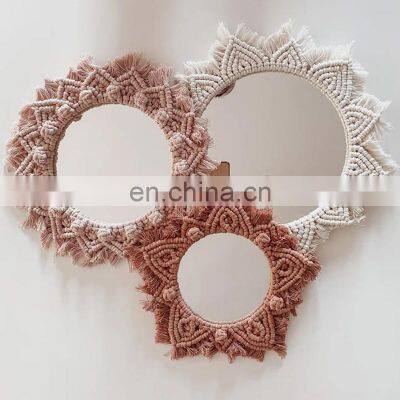 Hot Sale Macrame Mirror Wall Decor Hanging High Quality