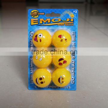 Emoji Emoticon Beer Pong Balls custom logo ping pong ball ,table tennis ball wholesale