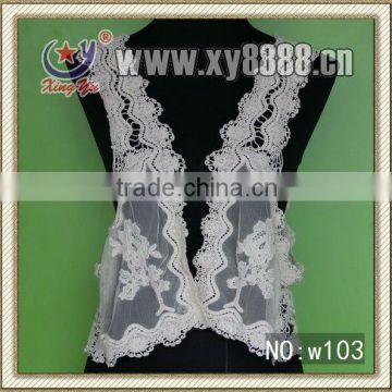 white cotton lace embroidery fabric manufactuer