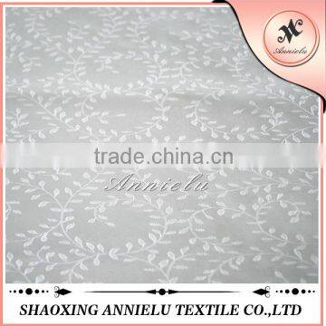 Elegant leaves design wholesale jacquard polyester fabric