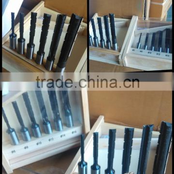 6 Pieces 16mm Shank Right Hand Rotataion 6 Piece Mortising Bit Sets For Woodworking