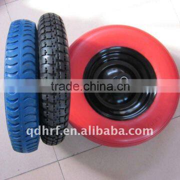 400-8 pu foam wheel , PU solid wheel chian manufacture