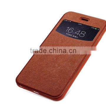 New Arrival Single Window Open View Window Leather Case Phone Case For iPhone 6