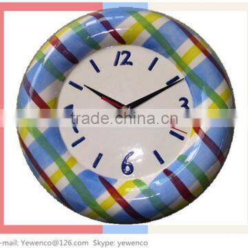 handpanited embossed ceramic clock