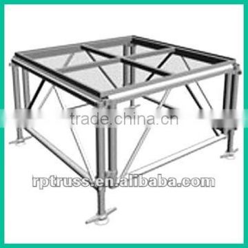 2015 RP Glass wedding stage/glass portable stage/Aluminum glass stage