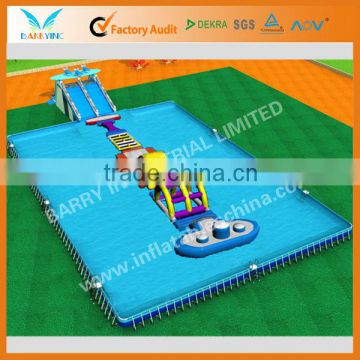 2013 giant rectangular above ground steel frame swimming pool hot sale
