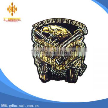 Hot sale cheap custom embroidery golden eagle patch