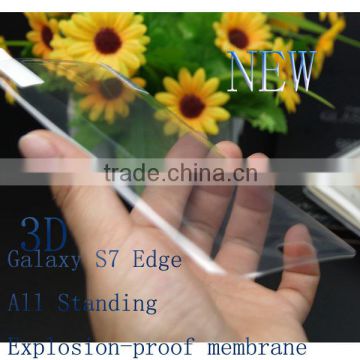 All standing!Explosion-proof 3D curved tempered glass screen protector for Galaxy S7 Edge