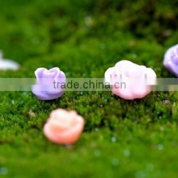 Desk Display Home Decor Ornament Succulent terrarium Cute Mini Flower Fairy Figurine|| colorful resin miniature flower figurines