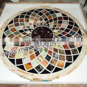 itatlion Round Table Top, marble overlay dinning table top