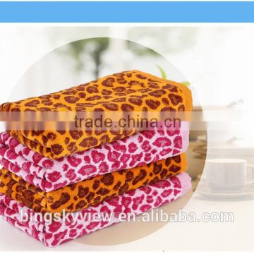 classical desgin 100% Cotton nice feeling leopard bath towel
