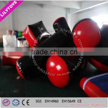 Iilytoys custom inflatable bunker, black inflatable bunker games, cheap red inflatable bunker