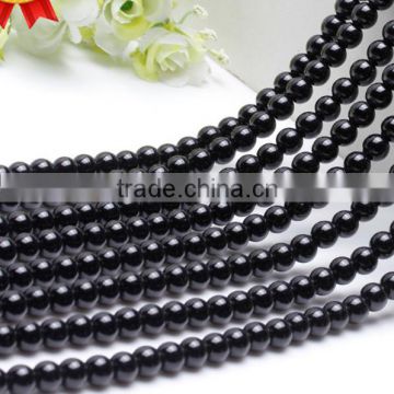 DIY Jewelry accessories necklace bracelet beads 4mm 6mm 8mm 10mm 12mm 14mm 16mm wholesale cheap black natural agate bead