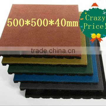 2015 new safety EN1177 certificate recycled rubber floor tiles for playground