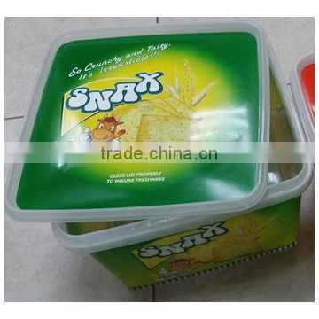 2.7L IML cookies plastic container whosales