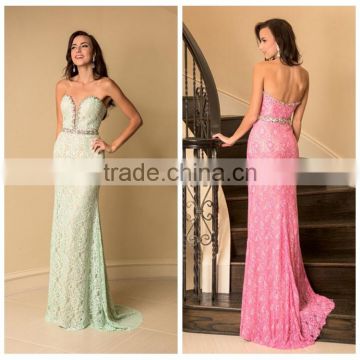 long lace formal evening sleeveless dress prom patterns