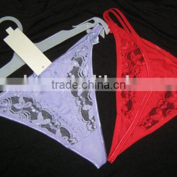 Hot design of girls G-string transparent thongs