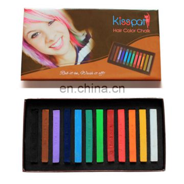 Hot selling temporary hair chalk 12 colors one pack colorful hair dye chalk