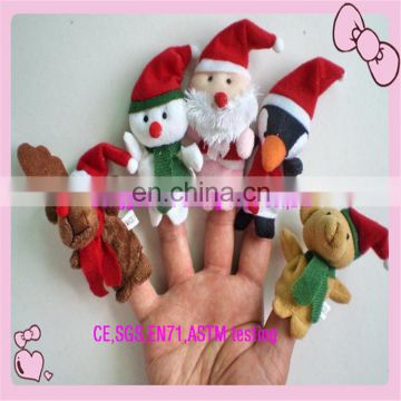 OEM plush stuffed animal plush chirstmas finger toy