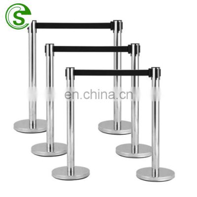 1m high crowd control barrier belt rope stanchions  rope barriers