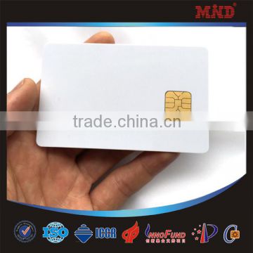 MDC133 White blank PVC/PET card with siemens 4428 chip contact IC card/contact smart card                        
                                                Quality Choice