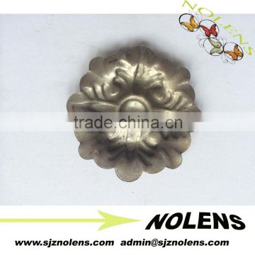 China supplier Stamped wrought iron leaves gate parts/stamped Leaves/Stamped Flowers,Wrought Iron Stamped Flowers Components