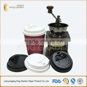 PS material paper cup black and white lid