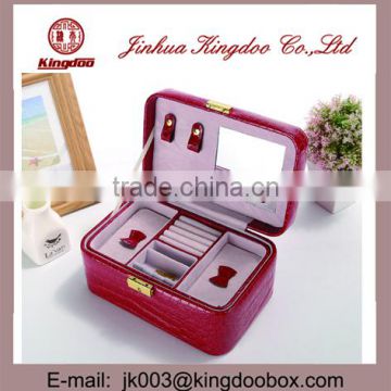 Rectangular Jewelery Storage Box PU Leather with Handle