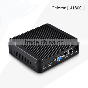 cheapest X29-J1800 dual lan mini cpu Media Center industrial computer 4G RAM 64G SSD With WIFI,12V Power Adapt Support WIN7/WIN