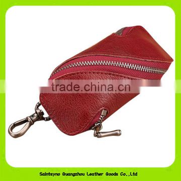 16108 Unisex Handmade small PU Leather zip coin purse