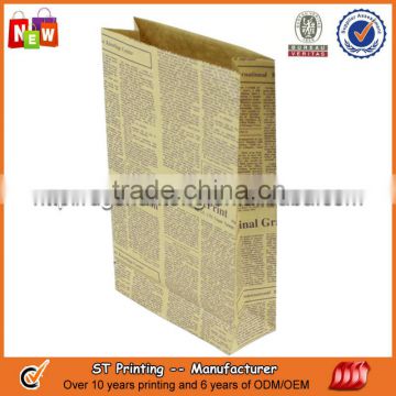 Promotion recycled newspaper paper bag