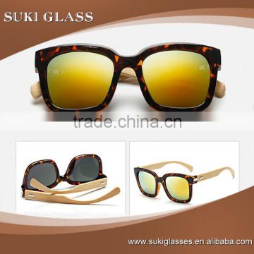 2016 newest style sunglasses wooden leg sun glasses with plastic frame