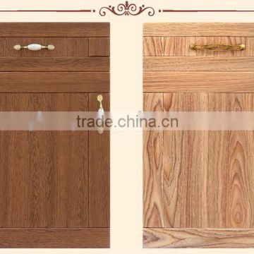 Wood grain PVC kitchen cabinet door