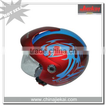 Womens red scooter open face helmet for summer
