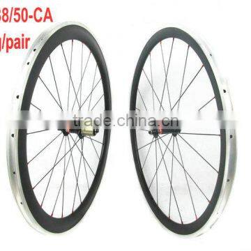 Mixed carbon bicycle wheels 38/50mm clincher alloy road bicycle wheel with Novatec hub
