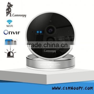 Camnoopy wireless cube fisheye cctv camera p2p alarm camera support onvif wifi function