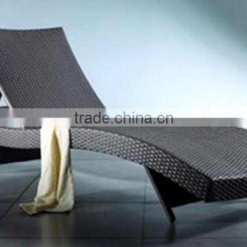 Sun lounge outdoor bed with PE rattan