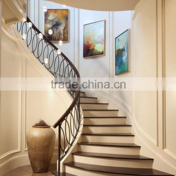 Factory Price Spiral Stainless Steel Handrail Design For Stairs