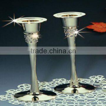 zinc alloy candle holder with chinese crystals