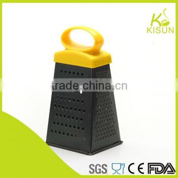 black coating iron material with yellow handle vegetable tools grater