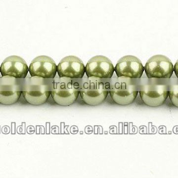 Green Shell Pearls Gemstone Beads