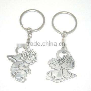 2015 Couple Love Keychains For Lovers Zinc Alloy Angel Keychain ,Zinc alloy angel keychain