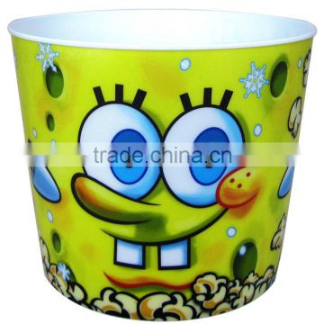 food grade 3D lenticular popcorn bucket ,trash bin