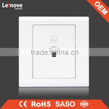 High quality frosted faceplate white PC computer socket